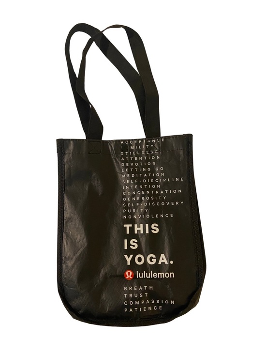 lululemon athletica Handbags - Lululemon “This Is Yoga” Reusable Tote Bag | Black | Small Shopper